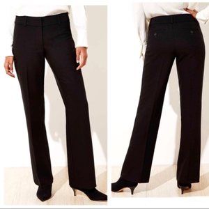 NWT LOFT Black Doubleweave Trousers in Curvy Fit-0